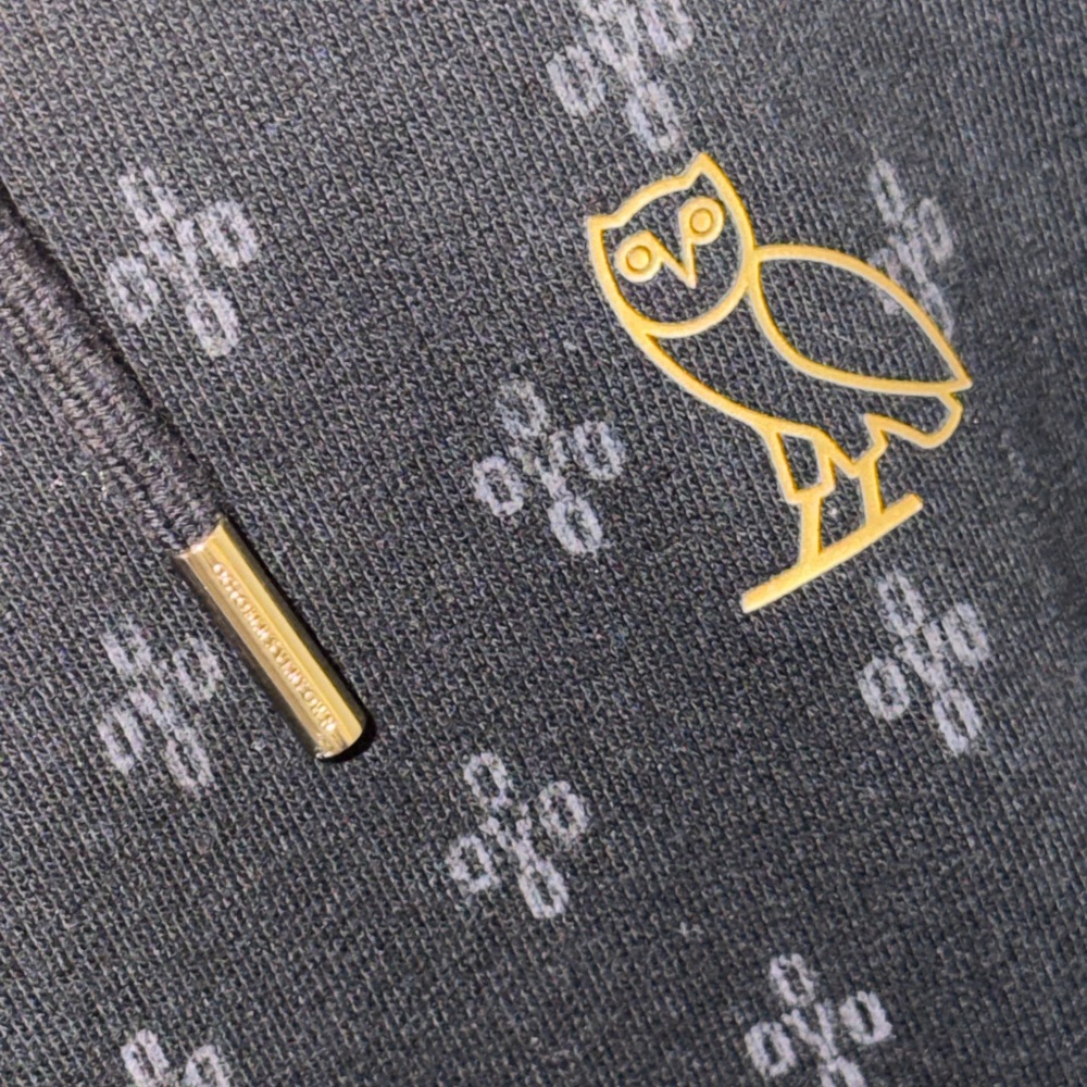 OVO Black and Gold Zip-Up Men's Sweater - Picture 4 of 5